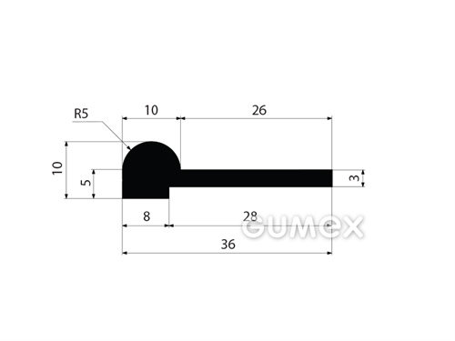 GUMMIPROFILE P-FORM - SBR